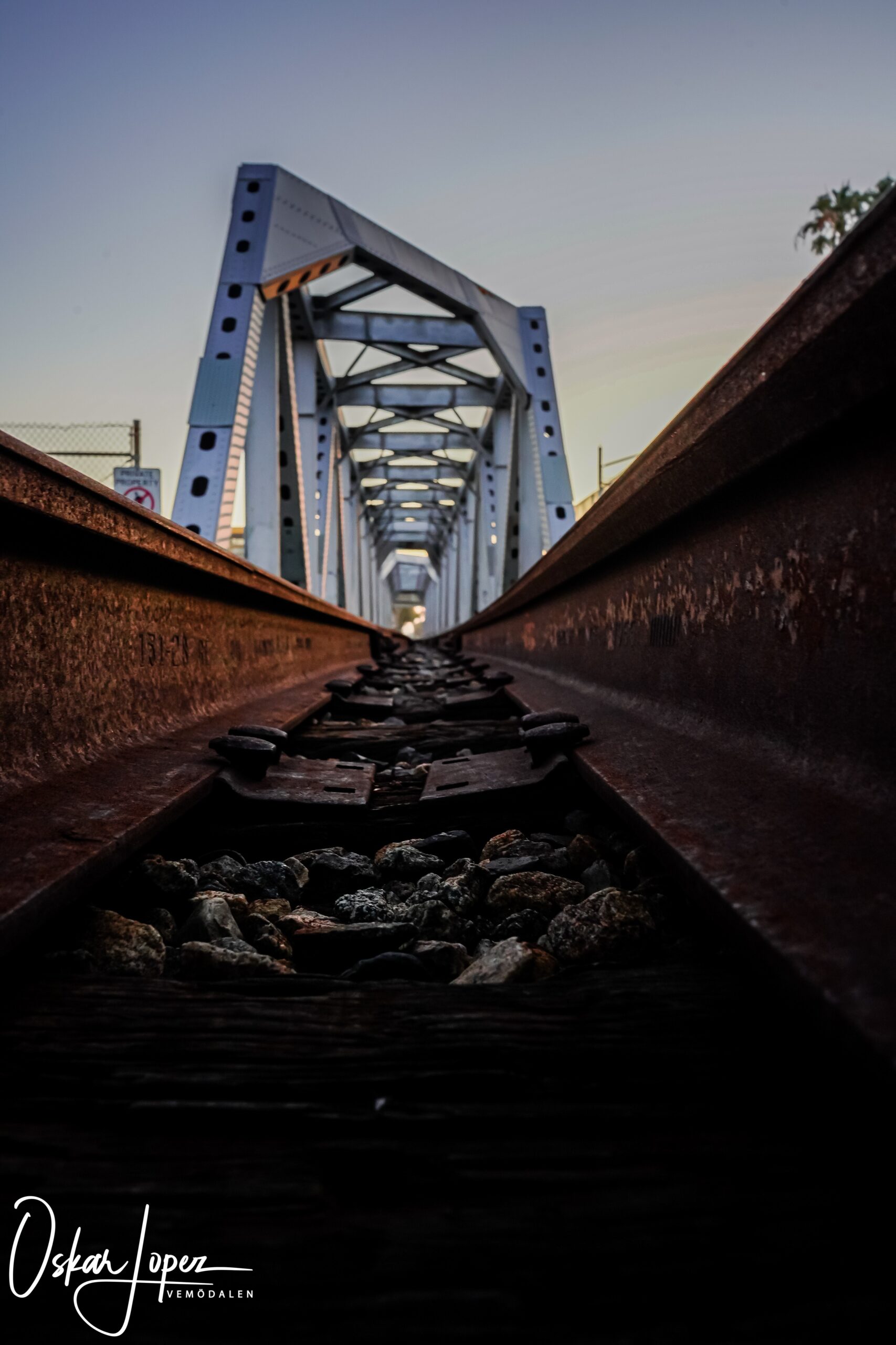 Industrial area on a bridge.